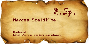 Marcsa Szalóme névjegykártya